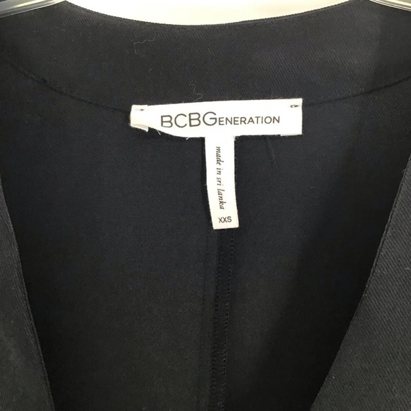 BCBGGeneration Tiered Tassel Dress V-Neck Black Summer Size XXS - Picture 6 of 8